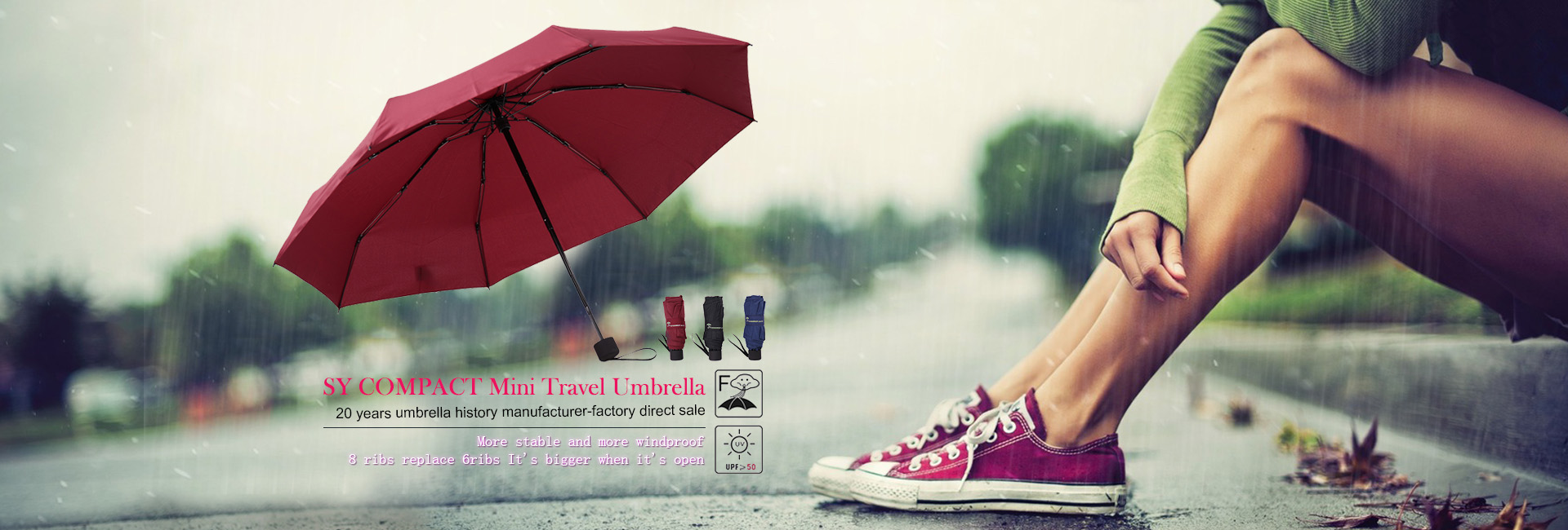 Sy compact travel sales umbrella